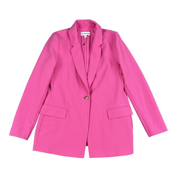 NWOT the Drop Womens Blake Rose Pink Long Career Blazer Sz Medium - Picture 2 of 6